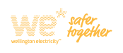 Wellington Electricity safer together logo